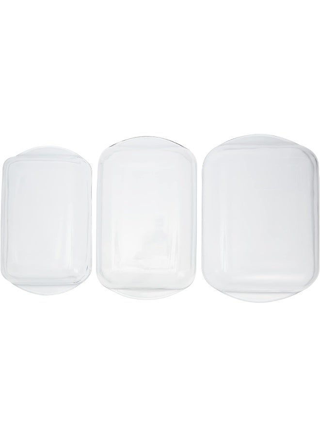 Anchor Hocking Set of 3 Baking Dishes made of Tempered Glass 1.8L, 2.8 L, 3.7L Heat Proof, Oven Proof, BPA Free - Image 3